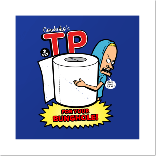 Bunghole Funny 90's Cartoon Quote Toilet Paper Humor Posters and Art